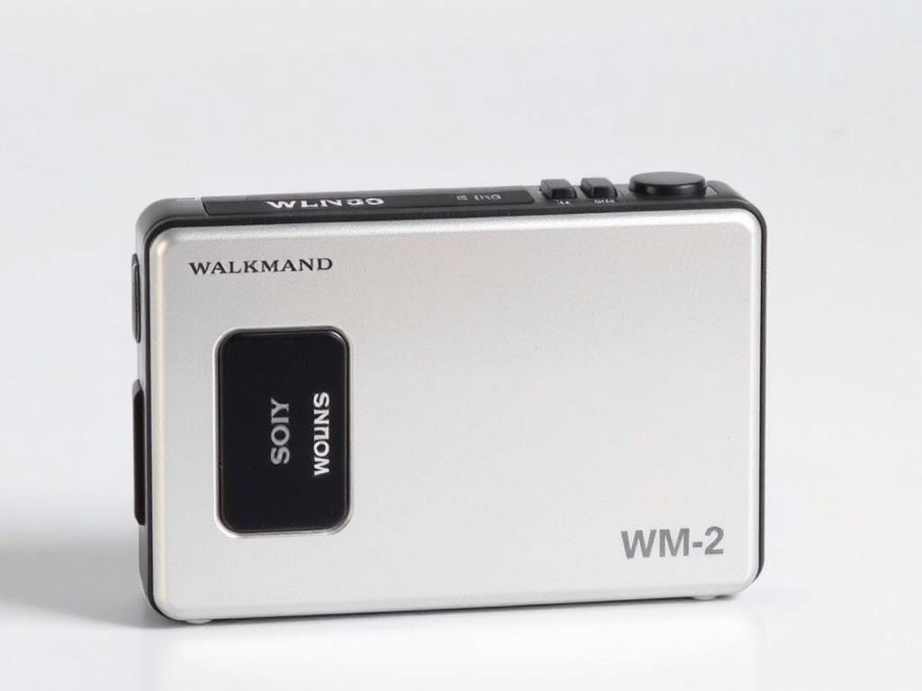 Sony Walkman WM-2, vintage model, showing its minimalist design and compact form