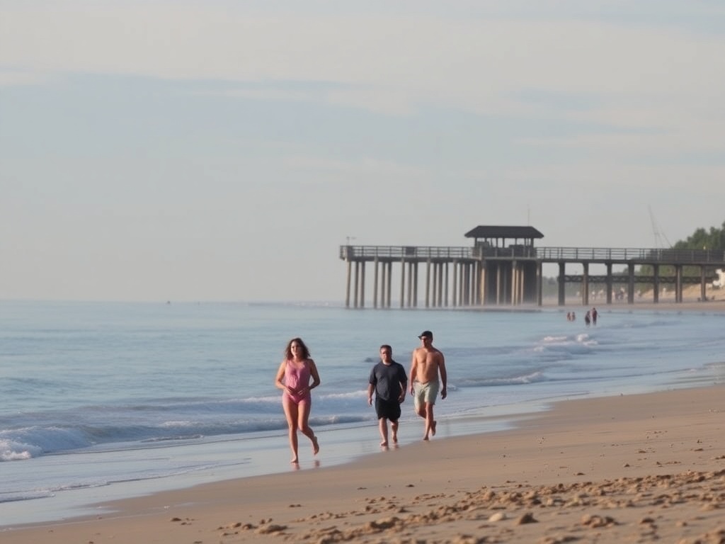 ideal Wasaga Beach day timeline morning calm to midday leaving happy relaxed people sunny Ontario