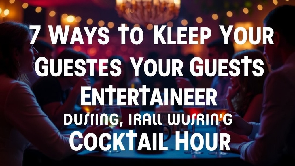 7 Ways to Keep Your Guests Entertained During the Cocktail Hour
