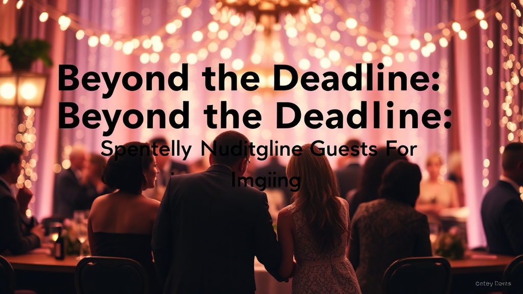 Beyond the Deadline: Gently Nudging Guests for Their Wedding RSVP