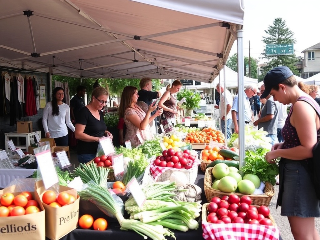 weekend farmers market Wellington West, local vendors, fresh produce, handmade goods, community vibe