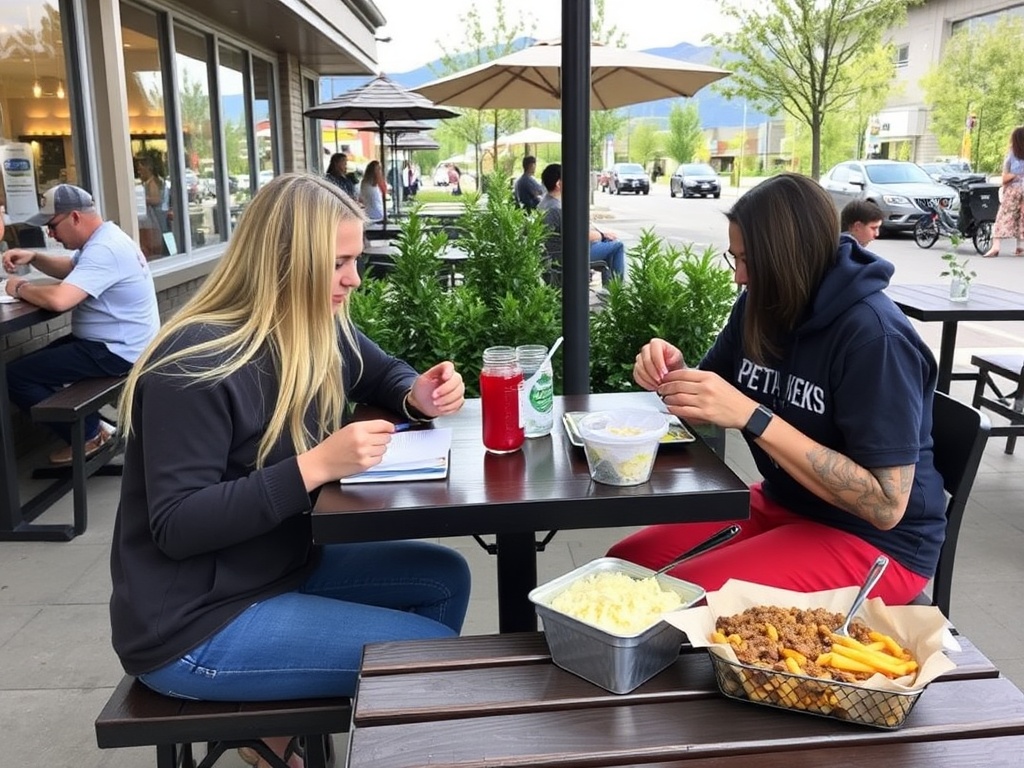 simple takeout meal enjoyed casually outdoors in West Kelowna