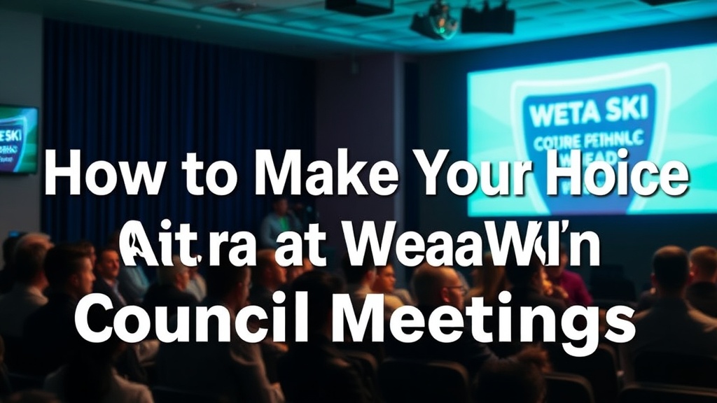 How to Make Your Voice Heard at Weta Ski Win City Council Meetings