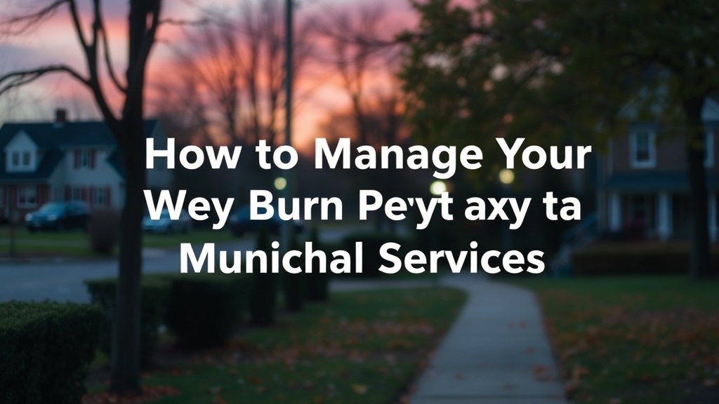 How to Manage Your Wey Burn Property Tax and Municipal Services