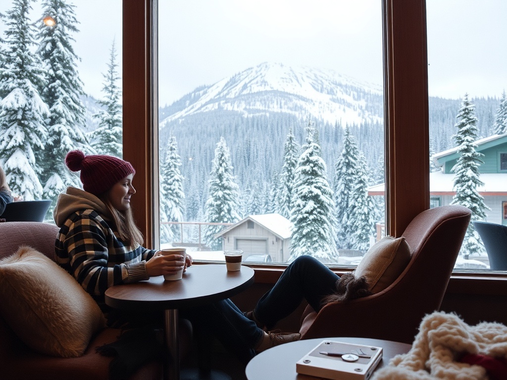 cozy midday break Whistler coffee rest calm atmosphere