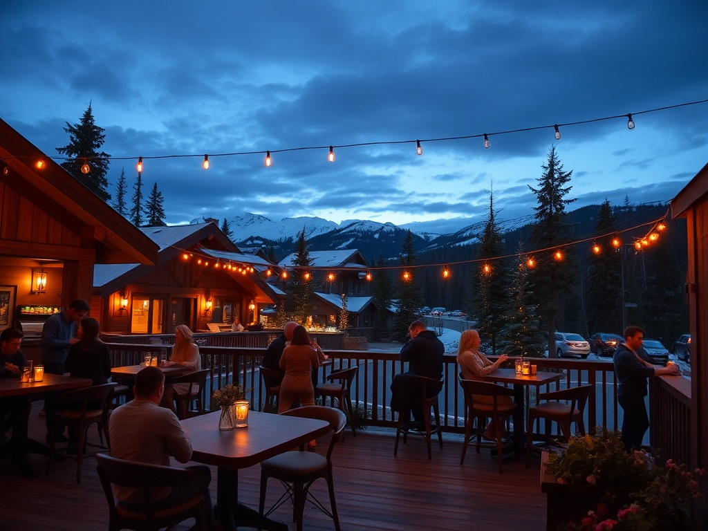 quiet evening Whistler home or small bar relaxed atmosphere