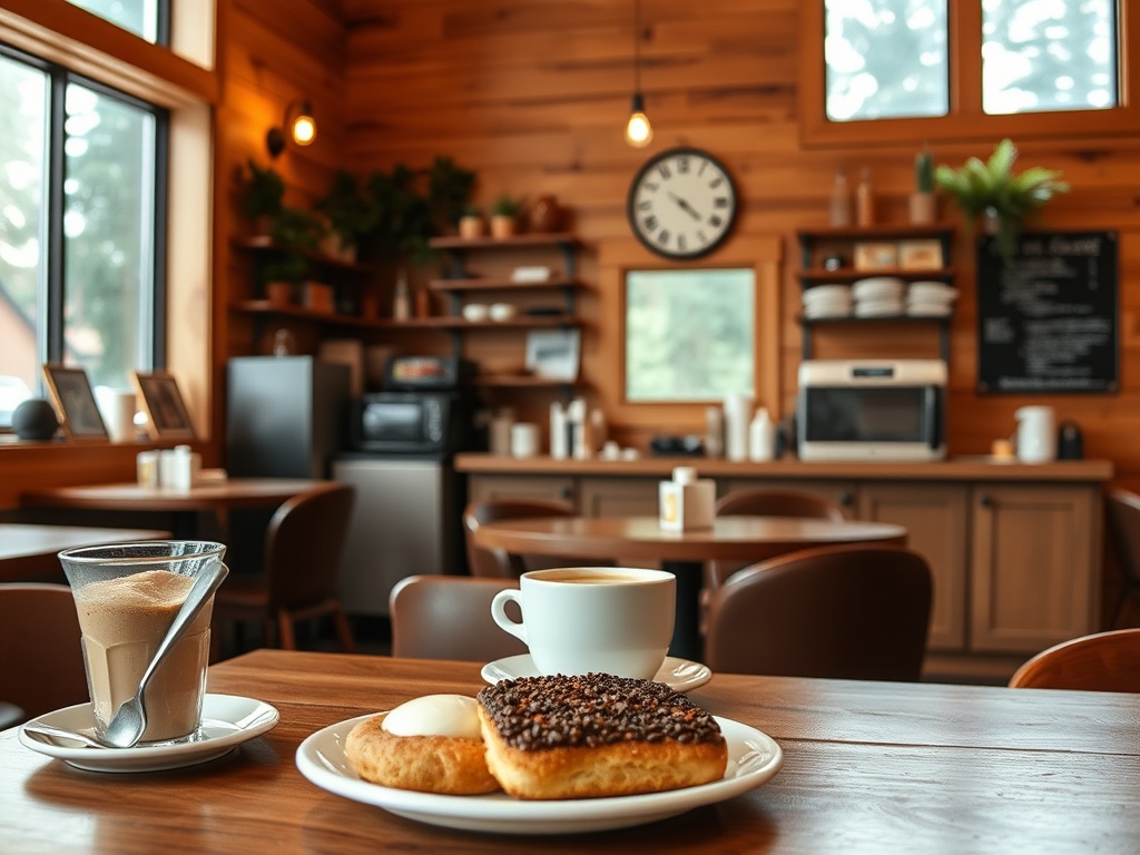 Whistler breakfast cafe cozy wood interior coffee pastries local feel