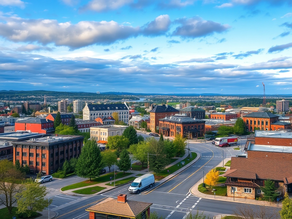 beautiful view of Whitby downtown