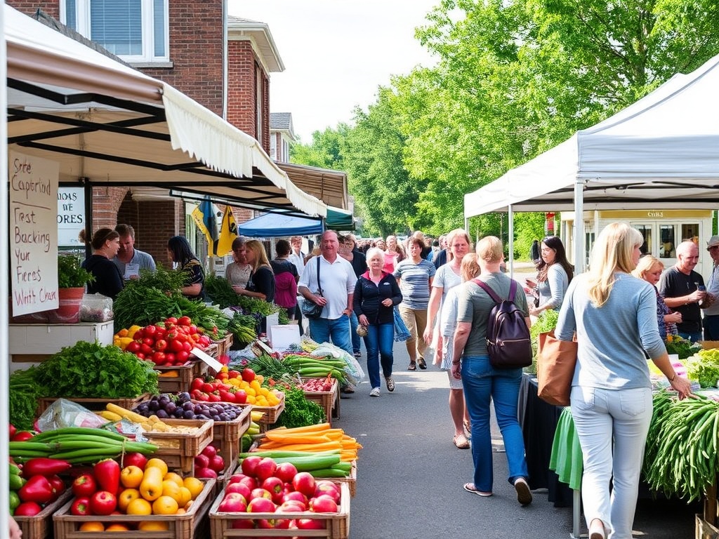 Whitby farmers market fresh produce local vendors morning shoppers Ontario small town vibe