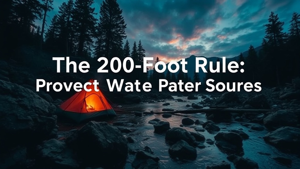 The 200-Foot Rule: Protect Water Sources While Wild Camping