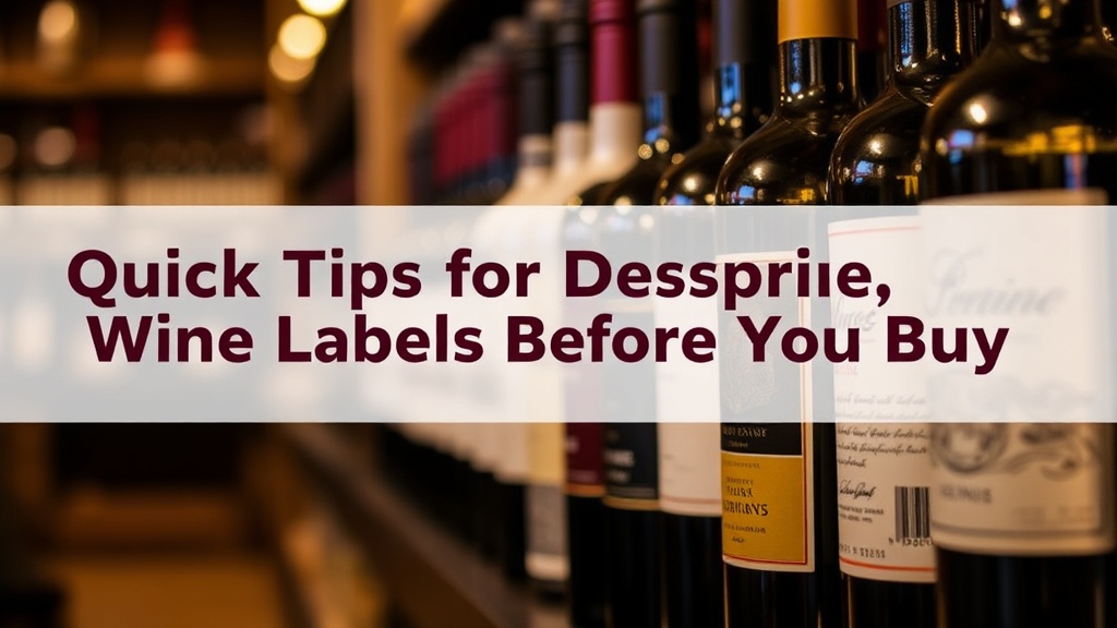Quick Tips for Deciphering Wine Labels Before You Buy
