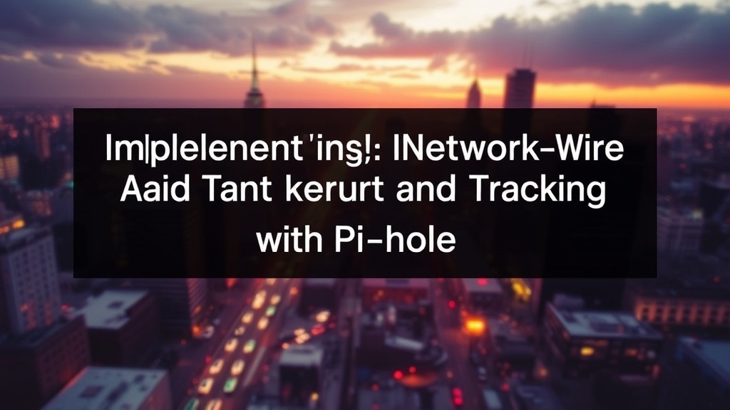 Implementing Network-Wide Ad and Tracker Blocking with Pi-hole