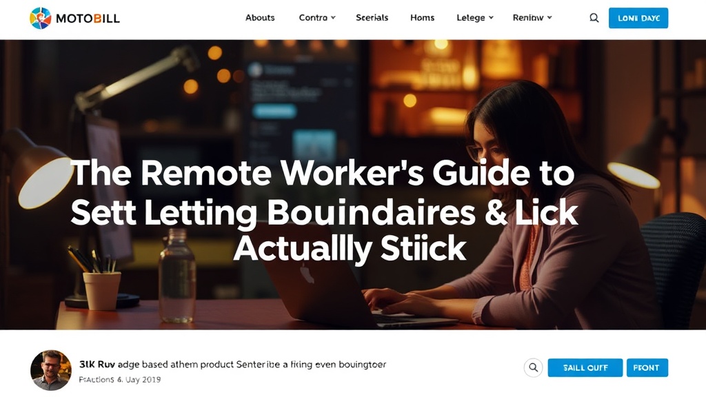The Remote Worker's Guide to Setting Boundaries That Actually Stick