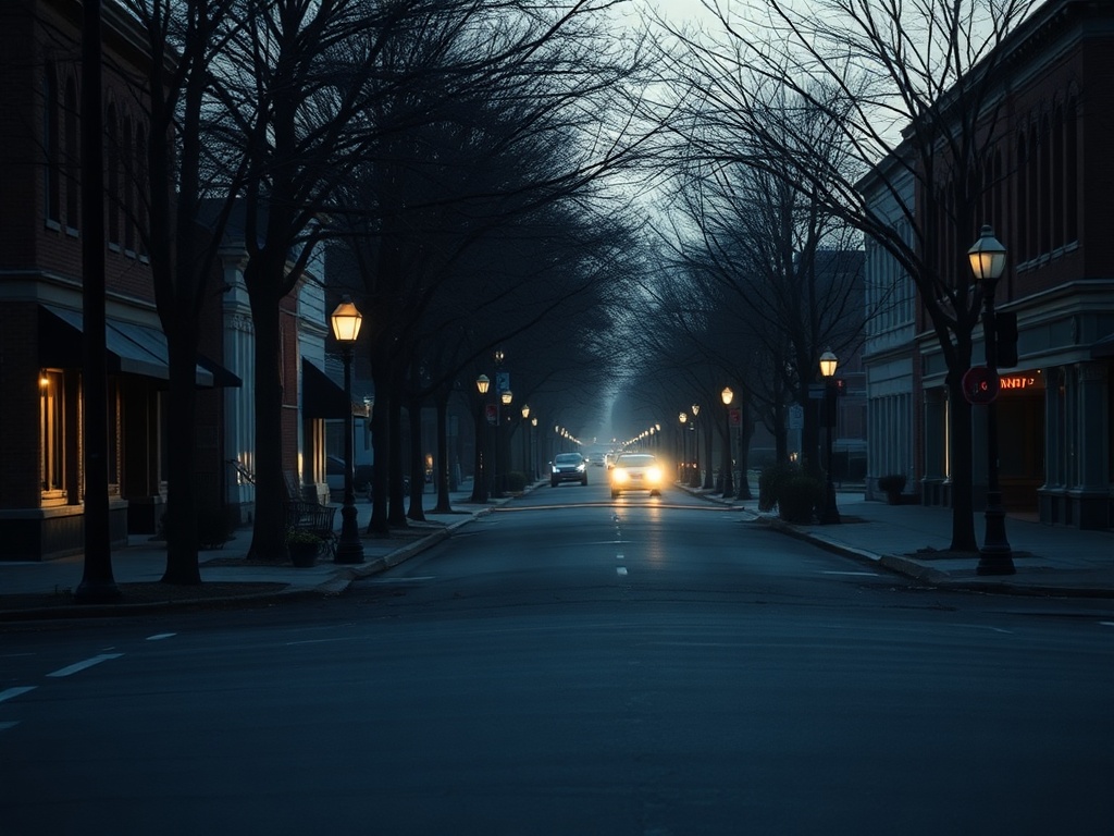 quiet sunday morning yorkton empty streets soft light calm peaceful town